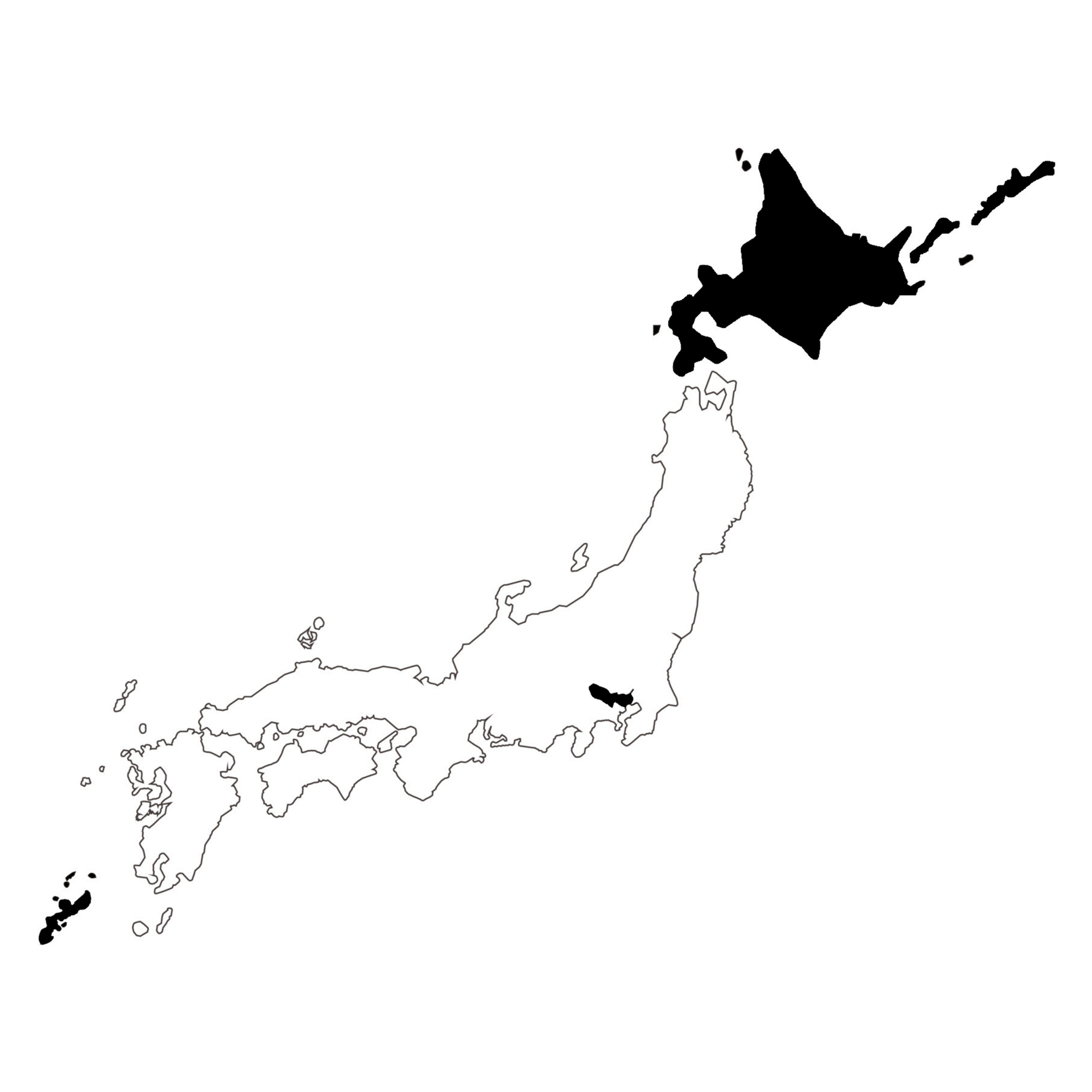 日本の拠点の地図