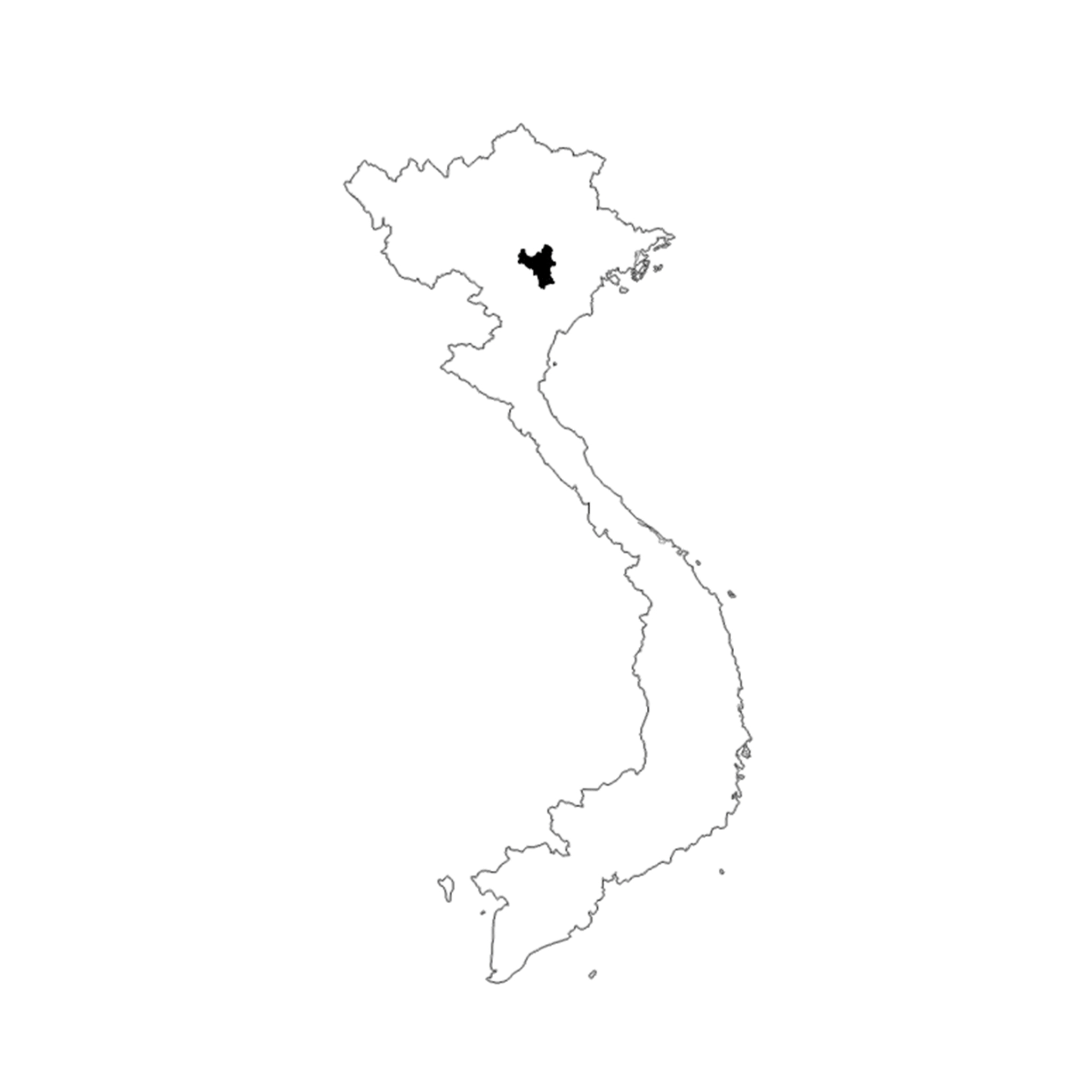 ベトナムの拠点の地図